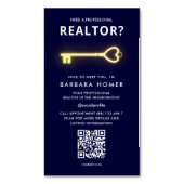 モダン実在不動産仲介業者アポイントメント マグネット名刺 (正面縦)