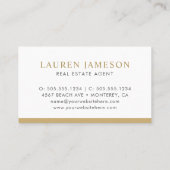 モダン実在不動産仲介業者ロゴブシン 名刺 (裏面)