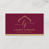 モダン実在不動産仲介業者ロゴブシン 名刺 (正面)