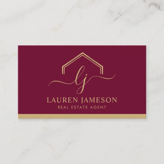 モダン実在不動産仲介業者ロゴブシン 名刺 (正面)