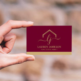 モダン実在不動産仲介業者ロゴブシン 名刺