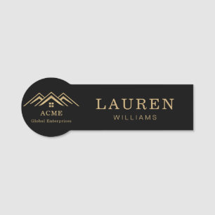 モダン実在不動産仲介業者 名札