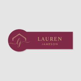 モダン実在不動産仲介業者 名札