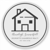 モダン実在不動産屋パーソナライズされた社 シール (正面)