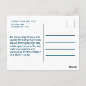 モダン実在不動産直売マーケティング ポストカード (裏面)