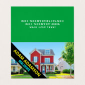 モダン実在不動産（QRコード）ホームブローカー折り畳み 名刺 (外部フラット)