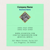 モダン実在不動産（QRコード）ホームブローカー折り畳み 名刺 (内部フラット)