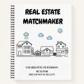 モダン実在代理不動産仲介業者 ノートブック (正面)