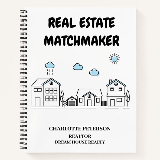 モダン実在代理不動産仲介業者 ノートブック (正面)