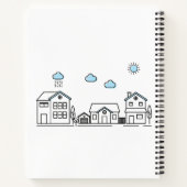 モダン実在代理不動産仲介業者 ノートブック (裏面)