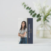 モダン実在代理 |写真レイアウト（縦） B 名刺 (スタンド正面)