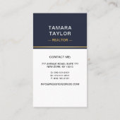 モダン実在代理 |写真レイアウト（縦） B 名刺 (裏面)