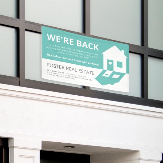 モダン実在再開業 横断幕 (ビルの外側)