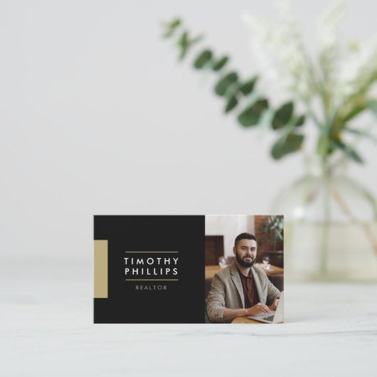 モダン実在名代理 名刺 (スタンド正面)