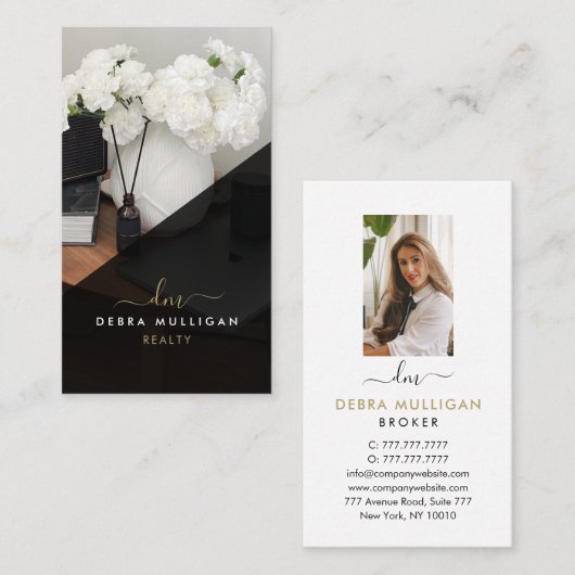 モダン実在名代理 名刺 (正面/裏面)