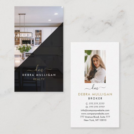 モダン実在名代理 名刺 (正面/裏面)