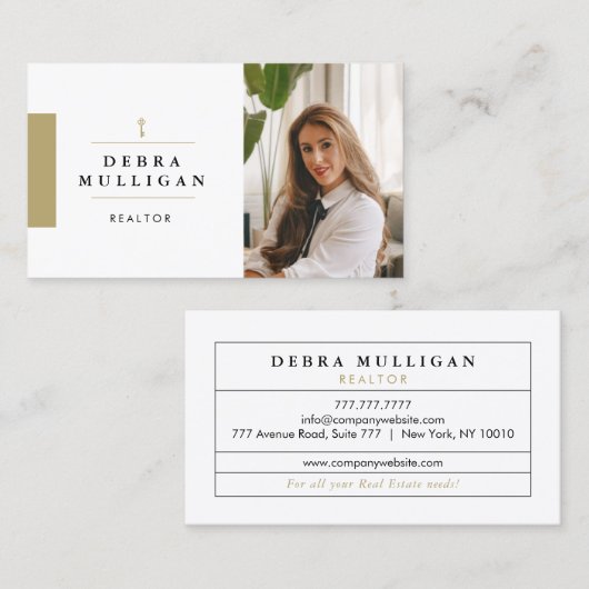 モダン実在名代理 名刺 (正面/裏面)