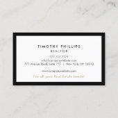 モダン実在名代理 名刺 (裏面)