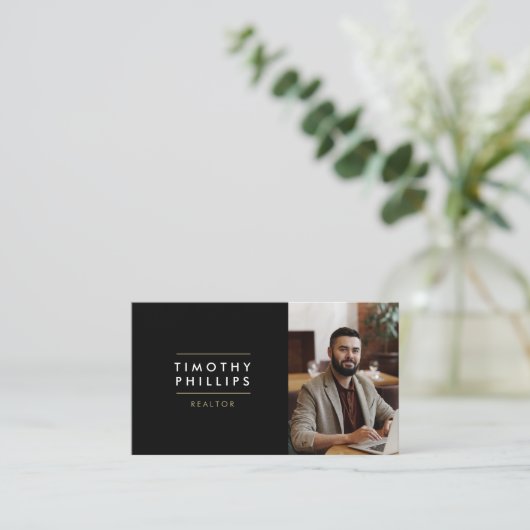 モダン実在名代理 名刺 (スタンド正面)