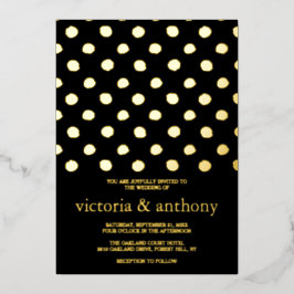 モダン実在結婚2 箔招待状