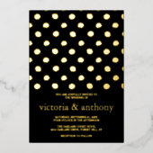 モダン実在結婚2 箔招待状 (正面)