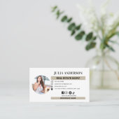 モダン実在財マーケティング事業不動産仲介業者 名刺 (スタンド正面)