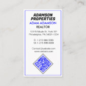 モダン実在財団法人(QRコードを作成)不動産仲介業者 名刺 (裏面)