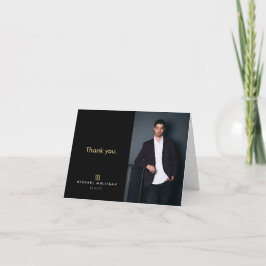 モダン実在財産サンキューカード – モノグラム サンキューカード