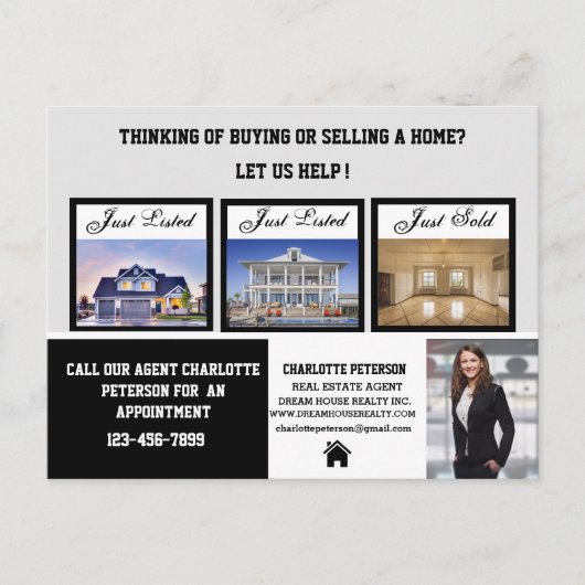 モダン実在財産マーケティング ポストカード (正面)