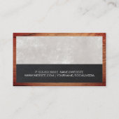 モダン実在財 |木製レザー名刺 名刺 (裏面)