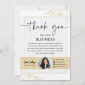 モダン実在金ゴールドEstate Agent写真サンキューカード 招待状 (正面)