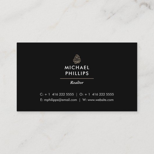 モダン実在 Estate名刺（横） 名刺 (裏面)