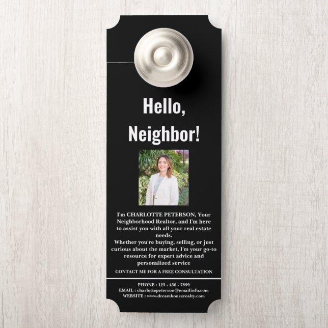 モダン実在Estate Agentの導入 ドアノブサイン (ノブ)