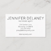 モダン実在Estate Agentビーチウェーブサンセット写真 名刺 (裏面)