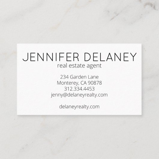 モダン実在Estate Agentビーチウェーブサンセット写真 名刺 (裏面)