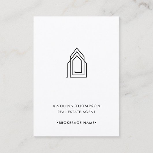 モダン実在Estate Agent不動産仲介業者ロゴ 名刺 (正面)