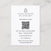 モダン実在Estate Agent不動産仲介業者ロゴ 名刺 (裏面)