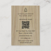 モダン実在Estate Agent不動産仲介業者ロゴWood 名刺 (裏面)