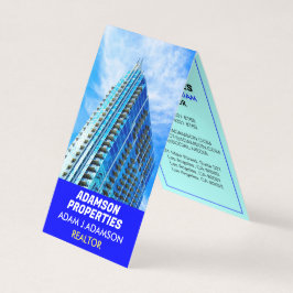 モダン実在Estate Agent (不動産仲介業者)ブローカー折り畳み 名刺