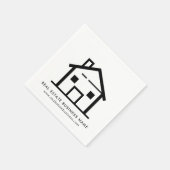 モダン実在Estate Agent Business Promo紙 スタンダードカクテルナプキン (角)