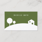 モダン実在Estate Agent Photo Business Card 名刺 (正面)