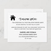 モダン実在Estate Broker Agentお客様ありがとうございます ポストカード (正面/裏面)