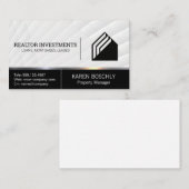 モダン実在Estate Homeアイコン 名刺 (正面/裏面)