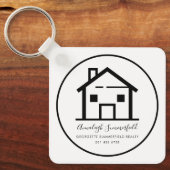 モダン実在Estate LogoおよびQRコード事業 キーホルダー (正面)