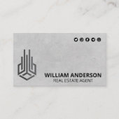 モダン実在Estate Logo | ソーシャルメディアのアイコン 名刺 (正面)