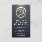 モダン実在Estate Logo |プロフェッショナル 名刺 (正面)