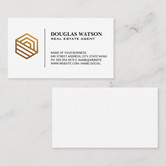 モダン実在Estate Logo 名刺 (正面/裏面)