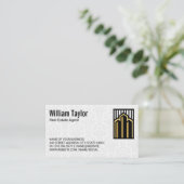 モダン実在Estate Logo |建物 名刺 (スタンド正面)