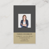 モダン実在Estate Photo Business Card 名刺 (裏面)