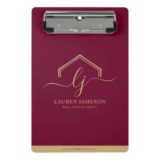 モダン実在Estate Promotion不動産仲介業者ロゴMini C ミニクリップボード (正面)